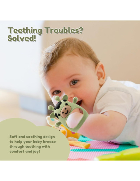 Paquete de 2 Juguetes de Dentición Silicona Bebés 0-12 Meses Paquete de 2 Juguetes de Dentición Silicona Bebés 0-12 Meses