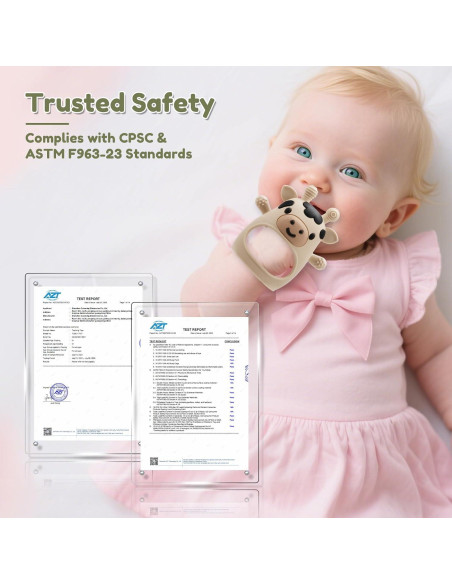 Paquete de 2 Juguetes de Dentición Silicona Bebés 0-12 Meses Paquete de 2 Juguetes de Dentición Silicona Bebés 0-12 Meses