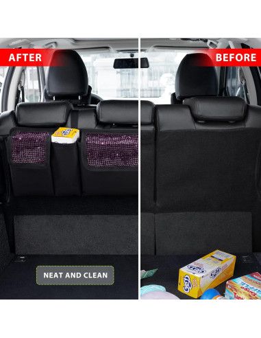 Organizador de Maletero de Auto eing Púrpura Impermeable 5 Bolsillos