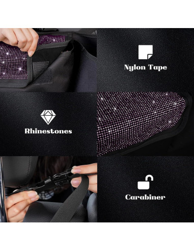 Organizador de Maletero de Auto eing Púrpura Impermeable 5 Bolsillos