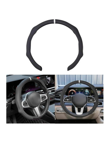 Funda de Volante de Coche Osilly 38.1 cm Cuero Antideslizante