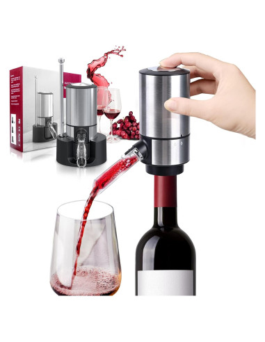 Dispensador de Vino Eléctrico Rocyis con Aerador y Tubo Ajustable
