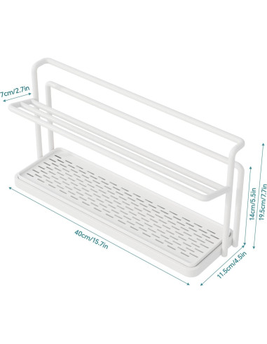 Soporte para Secar Botellas Aiusafacai Blanco 2 Niveles 39.9x11.4 cm
