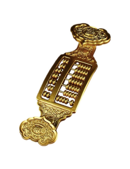 Mini Ábaco de Latón Dorado Zerodeko Decoración Feng Shui Mini Ábaco de Latón Dorado Zerodeko Decoración Feng Shui