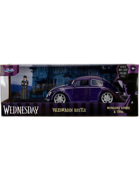 Juguete Volkswagen Beetle 1972 Jada Toys con Miércoles 7 cm Juguete Volkswagen Beetle 1972 Jada Toys con Miércoles 7 cm