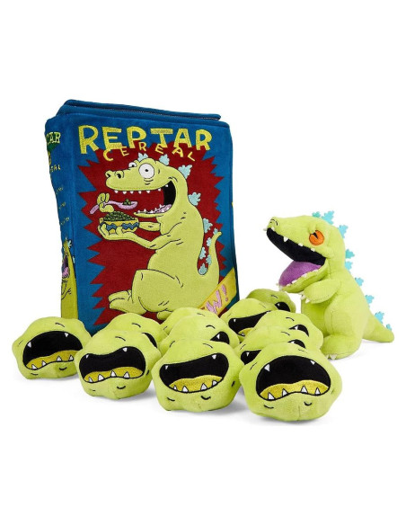 Caja de Cereal de Peluche Reptar Kidrobot 25.4 cm Interactivo Caja de Cereal de Peluche Reptar Kidrobot 25.4 cm Interactivo