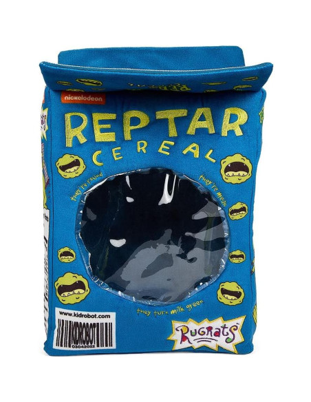 Caja de Cereal de Peluche Reptar Kidrobot 25.4 cm Interactivo Caja de Cereal de Peluche Reptar Kidrobot 25.4 cm Interactivo