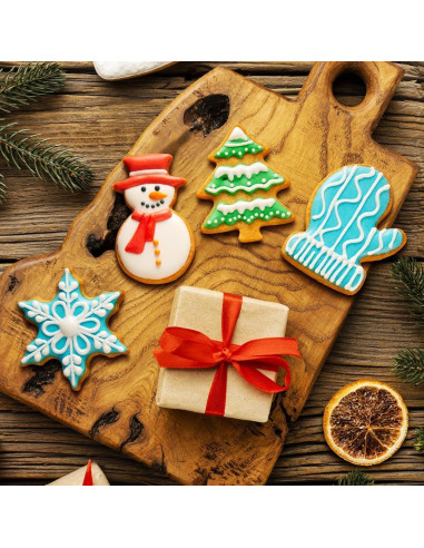 Juego de Cortadores de Galletas de Navidad Wmtidene 9 Piezas