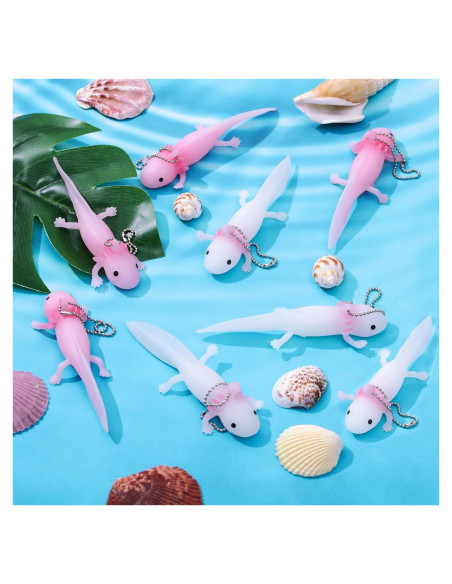 8 Piezas Juguetes Axolotl Lewtemi 3D Antiestrés Vinilo 8 Piezas Juguetes Axolotl Lewtemi 3D Antiestrés Vinilo