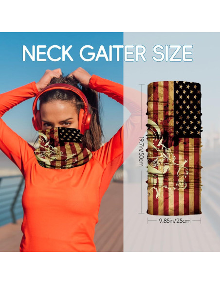 4PCS Gaiters de Cuello Patrióticos USA - Protección Solar UV 4PCS Gaiters de Cuello Patrióticos USA - Protección Solar UV