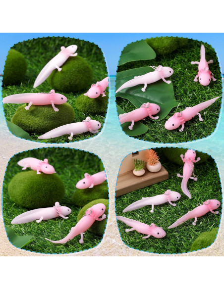 8 Piezas Juguetes Axolotl Lewtemi 3D Antiestrés Vinilo 8 Piezas Juguetes Axolotl Lewtemi 3D Antiestrés Vinilo