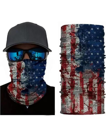 4PCS Gaiters de Cuello Patrióticos USA - Protección Solar UV 4PCS Gaiters de Cuello Patrióticos USA - Protección Solar UV