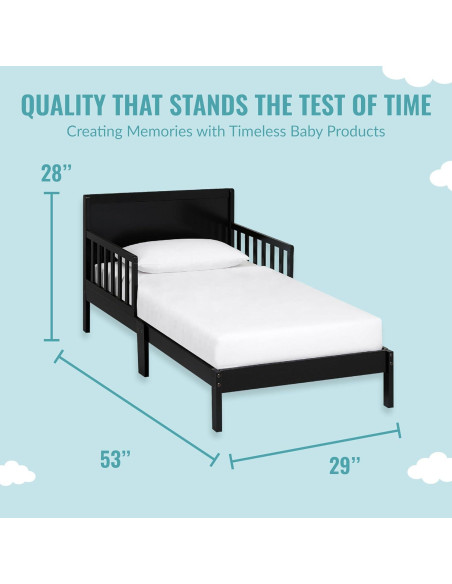 Cama para Niños Dream On Me Brookside Negra, Diseño Bajo, 134.6x73.7 cm Cama para Niños Dream On Me Brookside Negra, Diseño Bajo, 134.6x73.7 cm