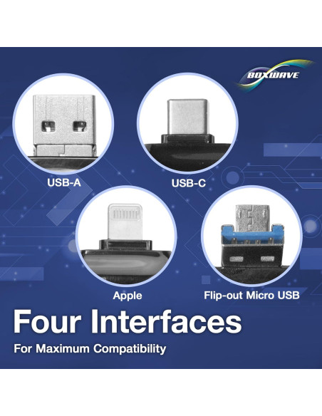 Lector de Tarjetas SD AllReader BoxWave USB-C USB-A Micro-USB Lector de Tarjetas SD AllReader BoxWave USB-C USB-A Micro-USB