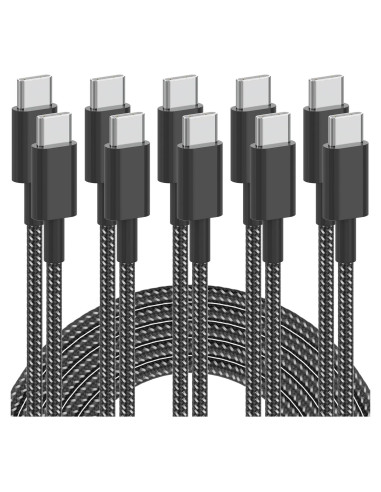 Cable USB C Plnhixt 1.83m 60W Carga Rápida 5Pack Nylon