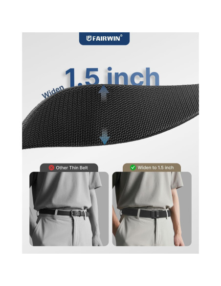 Cinturón de Trinquete Fairwin para Hombres - Nylon Elástico S Cinturón de Trinquete Fairwin para Hombres - Nylon Elástico S