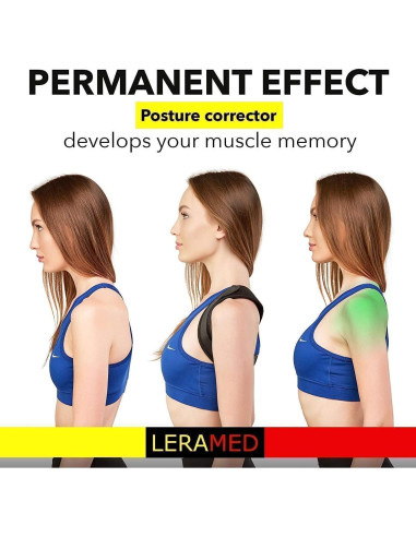 Corrector de Postura LERAMED Ajustable Unisex para Espalda