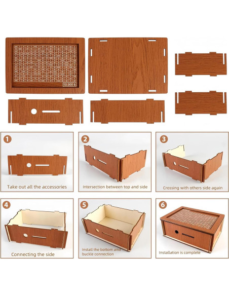 Caja de Ahorros de Madera Jxueych 10k con Contador - Marrón Caja de Ahorros de Madera Jxueych 10k con Contador - Marrón