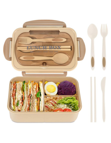 Caja Bento NatraProw 1200 ML A prueba de Fugas Caqui
