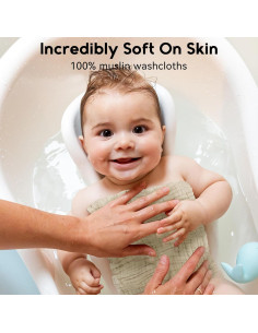 Toallitas de Muselina para Bebés Unnivoll 100% Algodón 6 Pzas 2