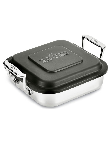 Sartén Cuadrada All-Clad 20 cm Acero Inoxidable con Tapa Sartén Cuadrada All-Clad 20 cm Acero Inoxidable con Tapa
