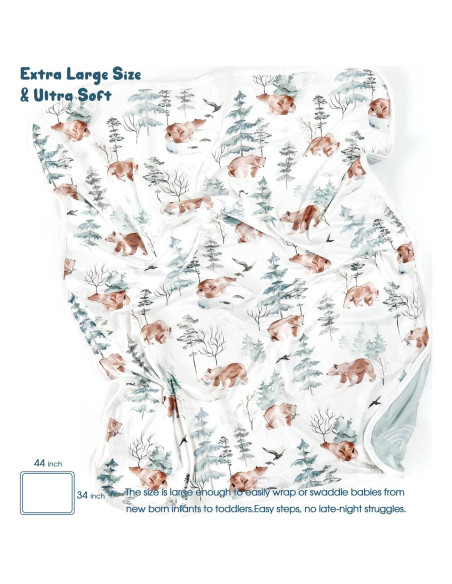 Mantas para Bebés GRSSDER 2 Piezas Jersey Knit 86x112 cm Mantas para Bebés GRSSDER 2 Piezas Jersey Knit 86x112 cm