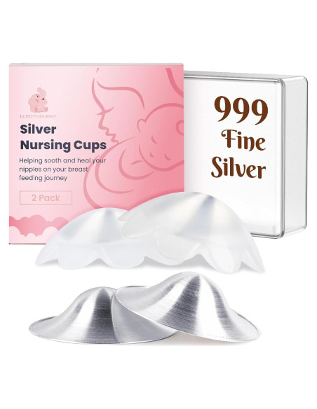 Tazas de Lactancia de Plata Pura 999 Le Petit Journey - Grande Tazas de Lactancia de Plata Pura 999 Le Petit Journey - Grande