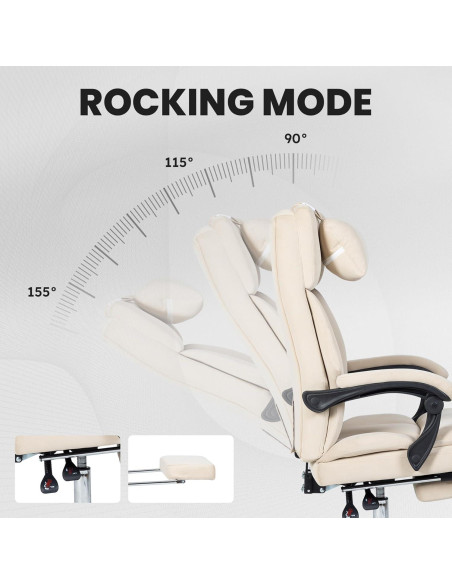Silla de Oficina Ergonómica Ball & Cast Beige con Reposapiés Silla de Oficina Ergonómica Ball & Cast Beige con Reposapiés