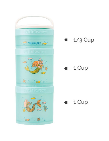 Contenedores Apilables Whiskware para Snacks Sirena 3 Tazas