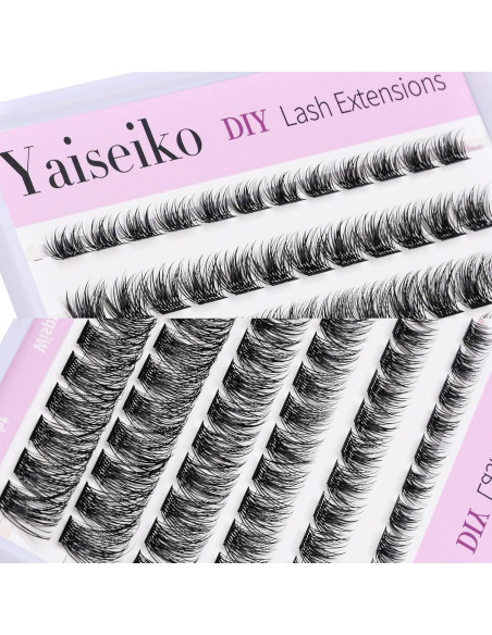 Extensiones de Pestañas en Racimos Yaiseiko 72pcs 8-16mm D Curl Extensiones de Pestañas en Racimos Yaiseiko 72pcs 8-16mm D Curl