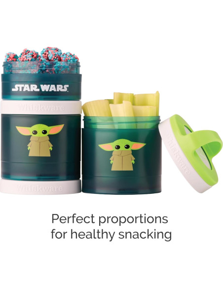 Contenedores Apilables Whiskware Star Wars - 3 Tazas para Snacks Contenedores Apilables Whiskware Star Wars - 3 Tazas para Snacks