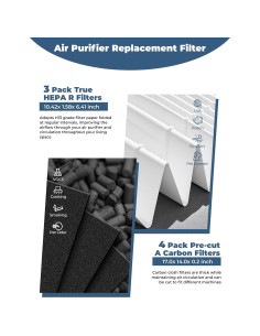 Reemplazo Filtro HEPA y Carbón NISHCON HPA300 para Honeywell 2