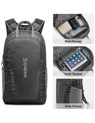 Mochila de Senderismo Plegable G4Free 25L Resistente al Agua