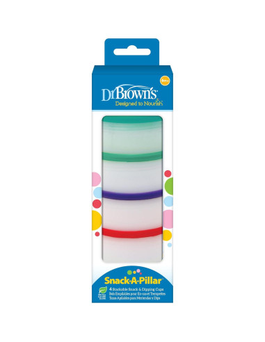 Tazas apilables Dr. Brown's para bocadillos 4 unidades 6m+