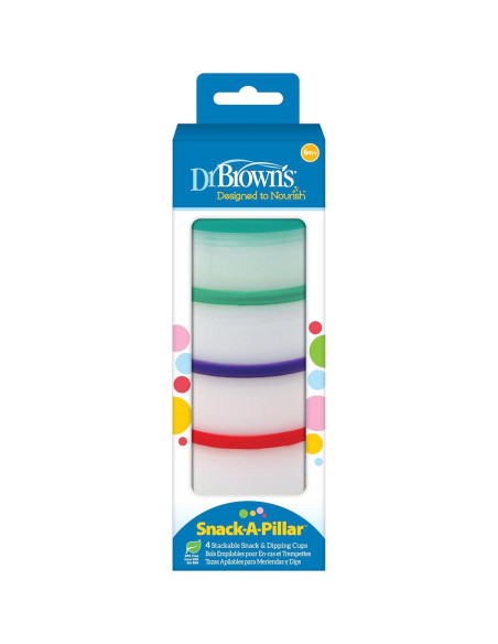 Tazas apilables Dr. Brown's para bocadillos 4 unidades 6m+ Tazas apilables Dr. Brown's para bocadillos 4 unidades 6m+
