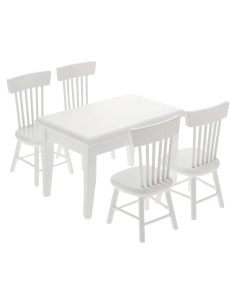 Conjunto Miniatura Mesa y Sillas Beaupretty para Casa de Muñecas