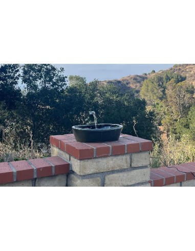 Fuente de Agua Solar Cerámica Verde ASC para Jardín 3.49kg