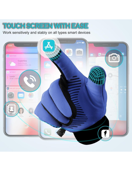 Guantes de Invierno Unisex JALBSI con Forro Térmico y Dedos Táctiles Guantes de Invierno Unisex JALBSI con Forro Térmico y Dedos Táctiles