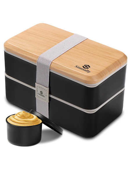 Caja Bento Sinnsally 1.4L a Prueba de Fugas con Utensilios Caja Bento Sinnsally 1.4L a Prueba de Fugas con Utensilios