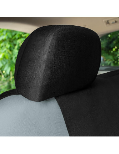 Cubiertas de Asiento de Automóvil TLH Universal Gris Tela 2 Piezas