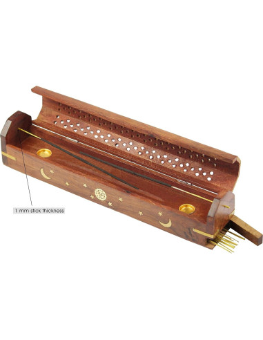 Quemador de Incienso de Madera Sheesham COTTON CRAFT 30.48cm
