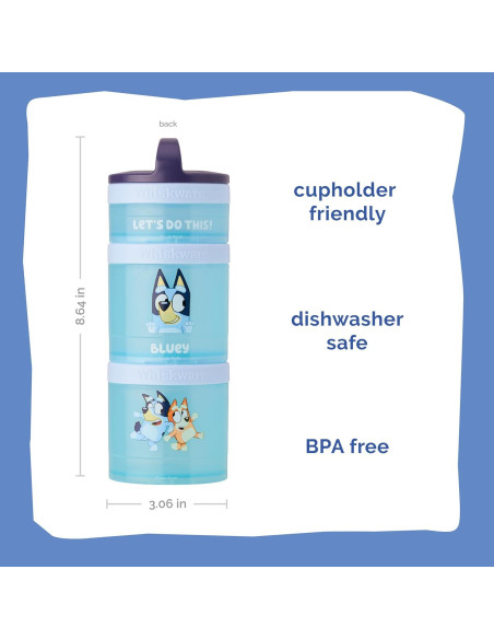Contenedores apilables Whiskware Bluey para refrigerios - 3 tazas Contenedores apilables Whiskware Bluey para refrigerios - 3 tazas