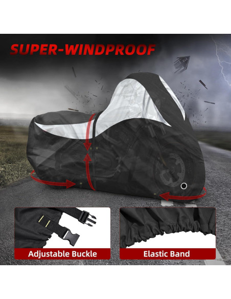 Cubierta de Motocicleta Zenicham 600D Impermeable XXL Cubierta de Motocicleta Zenicham 600D Impermeable XXL