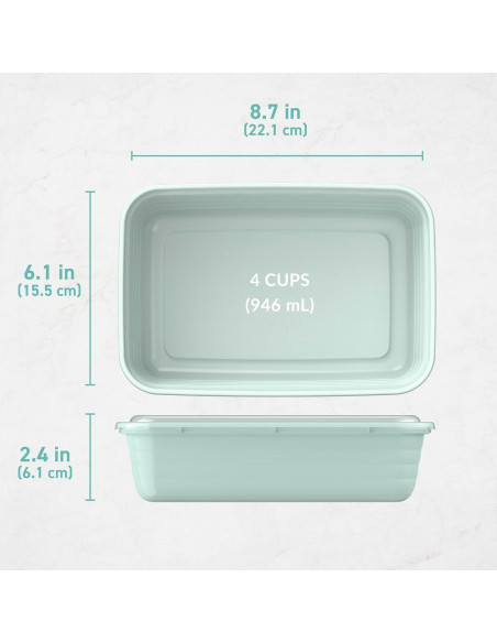Contenedores de Comida Bentgo 20 Piezas Libre de BPA Menta Contenedores de Comida Bentgo 20 Piezas Libre de BPA Menta