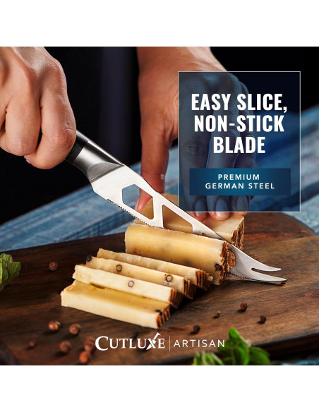 Cuchillo para Queso Cutluxe 12.7 cm Acero Alemán Antiadherente Cuchillo para Queso Cutluxe 12.7 cm Acero Alemán Antiadherente