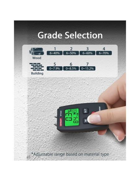 Medidor de Humedad Digital Wintact WT660 para Madera y Construcción Medidor de Humedad Digital Wintact WT660 para Madera y Construcción