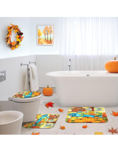 Alfombrillas de Baño Antideslizantes ArtSocket 3 Piezas Otoño