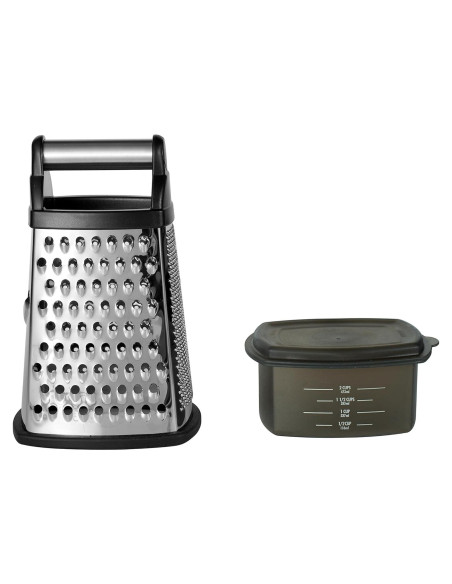 Rallador de caja KitchenAid de acero inoxidable 4 lados 25.4 cm Rallador de caja KitchenAid de acero inoxidable 4 lados 25.4 cm