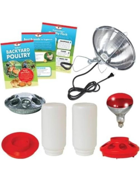 Kit de Aves de Corral Little Giant - Comedero, Bebedero, Lámpara y Más Kit de Aves de Corral Little Giant - Comedero, Bebedero, Lámpara y Más