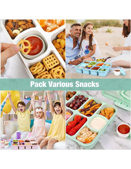Contenedor Snackle Box Caperci Grande 10 Compartimentos Blanco Contenedor Snackle Box Caperci Grande 10 Compartimentos Blanco